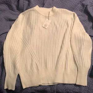 Large Cream a new day Sweater